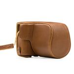 MegaGear Canon EOS M100 (15-45mm) Ever Ready Leather Camera Case and Strap, with Battery Access - Light Brown - MG1327
