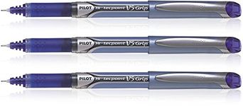 Pilot 019580 Hi-tecpoint V5 Grip Pen (Blue - Pack of 3)