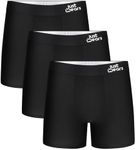 JustWears Everyday Mens Boxer Briefs, 3 Pack | Breathable Anti-Chafe Underwear with Moisture-Wicking MicroModal Air Cool Fabric | Ergonomic Support | Seamless Sustainable Boxers for Men | Pants Gift