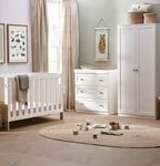Silver Cross - Bromley Convertible Cot, Dresser & Wardrobe - Cot to Toddler Bed - Nursery Furniture Set - Kids Wardrobe & Dresser