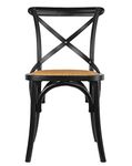 2xHome Cross Back Black Dining Chair