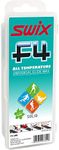 Swix F4 Universal - All Temp - Solid Bar - Non Fluoro - Ski & Snowboard Wax - Large 180g Bar, Blue/Green