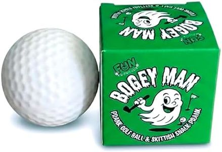 FUN delivery Bogey MAN Moving Prank Golf Ball: Self-Rolling Trick Ball for Golfers, Snack Bag Scares, Bachelor Parties & Funny April Fools Gags