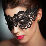 Masquerade Lace Masks for Women, Sexy Lace Eye Mask Venetian For Masquerade Party Carnival Halloween (Black)