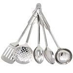 Amco 8796 Stainless Steel 5-Piece Utensil Set