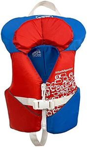 Stohlquist Toddler Life Jacket Coast Guard Approved Life Vest for Infants-Red/White/Blue-Small