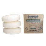 Composty® Natural Baby Sponges | 3 Pack | Soft Bath Sponge for Newborn Babies | Gentle, Sustainable & Reusable Konjac Sponge | Non-Toxic & Plastic Free | One Tree Planted for Each Pack Sold