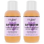 Mylee Polymer Gel Slip Solution 125ml – Polymer Gel Builder, UV/LED Nail Tips & Extensions, Liquid Solution (2 Bottles)