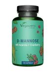 Vegavero D-Mannose Complex 2000 mg | 100% Natural UTI Support | NO Additives and Lab-Tested | with Cranberry Extract and Vitamin C | Vegan