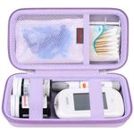 Elonbo Diabetic Supplies Travel Case, Diabetic Supply Organizer Bag, Glucose Meter Storage Case, Insulin Pen Carrying Case for Glucose Monitor,Blood Sugar Test Strips,Lancets,Syringe,Needles,Purple