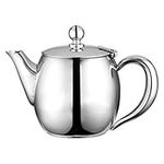 Café Olé BUT-048 Buxton Teapot, 48oz (1.3 Litre) 18/10 Stainless Steel Tea Pot with Stay-Cool Handles, Spill-Free Spout, Mirror Finish, 1.3 liters, High Gloss Polish