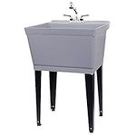 Grey Utility Sink Laundry Tub With 