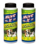 Move It Cat & Dog Garden Repellent Granules, 240g – 100% Natural, Non-Toxic Outdoor Pet Deterrent for Flowerbeds, Lawns, Patios & Driveways – Easy to Sprinkle (2PCS)