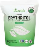 Durelife USDA organic erythritol sweetener, non gmo verified, Keto certified, No After Taste, Kosher, Zero Calorie Plant-Based Sugar Alternative 5 LB