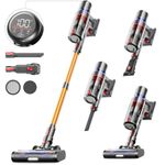 Avalsor Cordless Vacuum Cleaner 550W&45Kpa&65Min, Vacuum Cleaner with OLED Smart Touch Function, Vacuum Cleaner Cordless, Anti-Tangle, 7-Level Filter/8-in-1 for Hardwood Floor Carpet Car Pet Hair