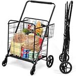 Goplus Folding Shopping Cart, Jumbo