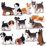 EYSCOTA 12PCS Dog Figurines Playset