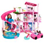 ​Barbie Dreamhouse, Pool Party Doll House with 75+ Pieces and 3-Story Slide, Pet Elevator and Puppy Play Areas​