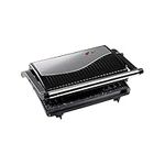 Daewoo SDA1574GE Cool Touch Mini Panini Press, Opens 90° & 180° with Non-Stick Plates for Easy Clean, Skid Resistant Feet On & Ready Light Indicators-750W Power, 220-240v 50hz Type G UK Plug, Silver