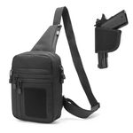 Shoulder Holster Bag for Concealed Carry of Handguns Range Gun Bag Chest Pack with Sling CCW Sling Bag Tactical Crossbody Bag