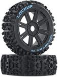 Duratrax X-Cons 1:8 Scale RC Buggy Tires with Foam Inserts,Mounted Lockup Mounted, C2 Black