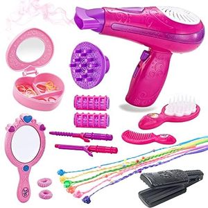 Bettina Vogue Girls Beauty Salon Fashion Play Set with Hairdryer, Mirror & Styling Accessories