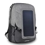 Sunnybag Explorer+ | Solar Backpack with Removable 6 watt Solar Panel | USB Port | Including Laptop Compartment for 15.6 inch Notebook | 15 Liter | Water Resistant | Gray-Black