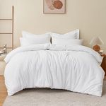 RUIKASI White Duvet Cover Full Size