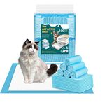 Ownpets Cat Litter Pads 45X33CM Leak-proof 6-Layer Kitten Potty Training Pads Cat Litter Box Pee Pads with Super Absorbent Surface for Pets, 100 Pack