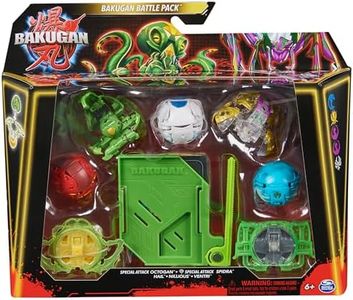 BAKUGAN Battle 5-Pack, Special Attack Octogan, Spidra, Hail, Nillious, Ventri, Action Figure rotanti Personalizzabili, Giocattoli per Bambini e Bambine da 6 Anni in su