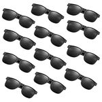 FEPITO 24 Pack Party Sunglasses Bulk for Kids Birthday Party Favors Goody Bag Fillers for Beach Pool Party Toys for Kids and Adults, Black