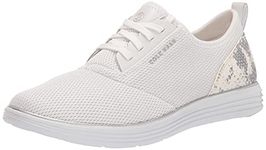 Cole Haan Women's Grandsport Journey Sneaker, Optic White Knit Chalk Python Print, 5.5 UK