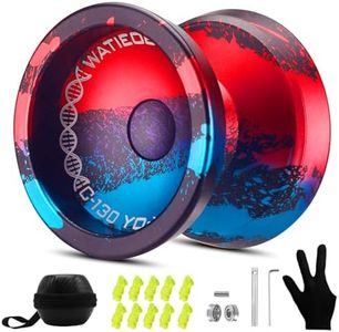 WATIEOBOO Yoyo Professional Responsive Yoyo Bearing for Kids 8-12 Beginner Unresponsive Yoyo Bearing for Fingerspin Yoyos Tricks with Yoyo Accessories (Dark Blue Red)