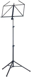 K&M - Konig & Meyer 10065.000.55 Heavy Duty Music Stand - Large Deep Desk - Sturdy Base - Adjustable Height - Compact - Professional Grade for Musicians - German Made - Black