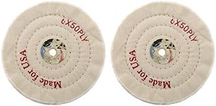 SING F LTD Spiral Stitched Cotton Buffing Polishing Wheel for 150mm 6" Bench Grinder Craft