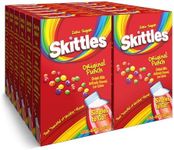 Skittles Singles to Go Original Punch, Powdered Drink Mix, Zero Sugar, Low Calorie, Includes 12 boxes, 6 Servings per Box, 72 Total Servings,6 Count (Pack of 12)