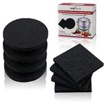 RED FACTOR Extra Thick Activated Carbon Charcoal Replacement Filters for Odourless Kitchen Compost Bins - Pack of 8 (4 Round, 4 Square)