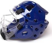 TuToing Kids Adults Karate Headgear with Face Shield, MMA Martial Arts Headgear Boxing Soft Helmet Taekwondo Sparring Head Gear