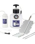 Orion Motor Tech Brake Bleeder Kit, 2.5L Pressure Brake Bleeder Set with 4.25"x 6.75"Adapter, 2.6qt Manual Brake Fluid Extractor with 500mL Brake Bleeder Bottle Compatible with GMC Chrysler Dodge Jeep