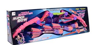 Super Bow Archery for Kids Air Storm Bow125 Feet of Flying Fun with Screaming Wistle1020 (Pink)