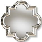 Baxton Studio Catia Decorative Quatrefoil Wall Mirror in Silver