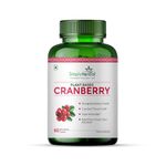 Simply Herbal D Mannose Cranberry Capsules 800 MG Supplement With Powerful Probiotics & Anti-oxidants Promotes Urinary Tract Health, Strong Bones & Teeth For Women & Men (60 Capsules)