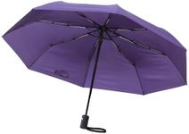 SWISSONA Automatic Umbrella - Windproof Umbrellas for Women or Men - Strong and Lightweight Pocket Umbrella - Mens and Ladies - Compact Handbag Travel Umbrella - Purple
