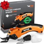 Antive Electric Scissors for Cardboard, Box, Fabric & Plastic Cutting – Rechargeable Type C Cordless, Safe & Super Scissors Cardboard Cutter with 2 Sharp Blades (Black&Orange)