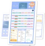 cozyla 15.6'' Digital Calendar Wall Touch Screen Support Any Android Tablet Google Play Apps to Do List Notepad Chore Chart for Kids Meal Planner Wall Mount Smart Electronic Calendar for Family White