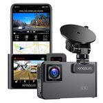 D1 Pro Dual Dash Cam with Wi-Fi GPS, 2.5K/1080P Front and Cabin Dash Camera for Cars, Dual Sony Sensor with 340° FOV, Super Night Vision, G-Sensor, Loop Recording, 24Hr Monitor with 32GB Card