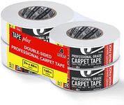 Professional Rug Tape - 4 Pack (480 Feet!) - Double Sided Non-Slip Carpet Tape - Premium White Finish - Perfect Gripper for Holding Indoor Rugs in Place…