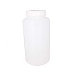 Othmro 10 Pieces Plastic Empty Lab Cylindrical Chemical Container Reagent Polyethylene Bottle, 1000ml