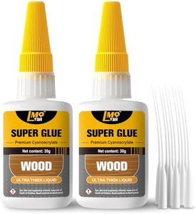 Wood Super Glue Liquid, Clear Instant Cyanoacrylate Adhesive for Wood Crafts Repair Woodworking, All Purpose CA Glue for Shoe Ceramic Plastic Leather Glass Model Metal Pottery Aquarium Porcelain Stone