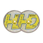 HIGHDRIL Diamond Saw Blade - 2pcs 250MM/10 Inch Diamond Tile Blade Disc Cutting Porcelain Tile Ceramic Granite Marble Dry or Wet Use Circular Saw Blade with Turbo X Mesh